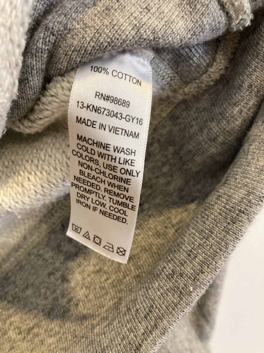 Todd Snyder/Champion Light Gray Hoodie with Cream Drawcords - Picture 4 of 7